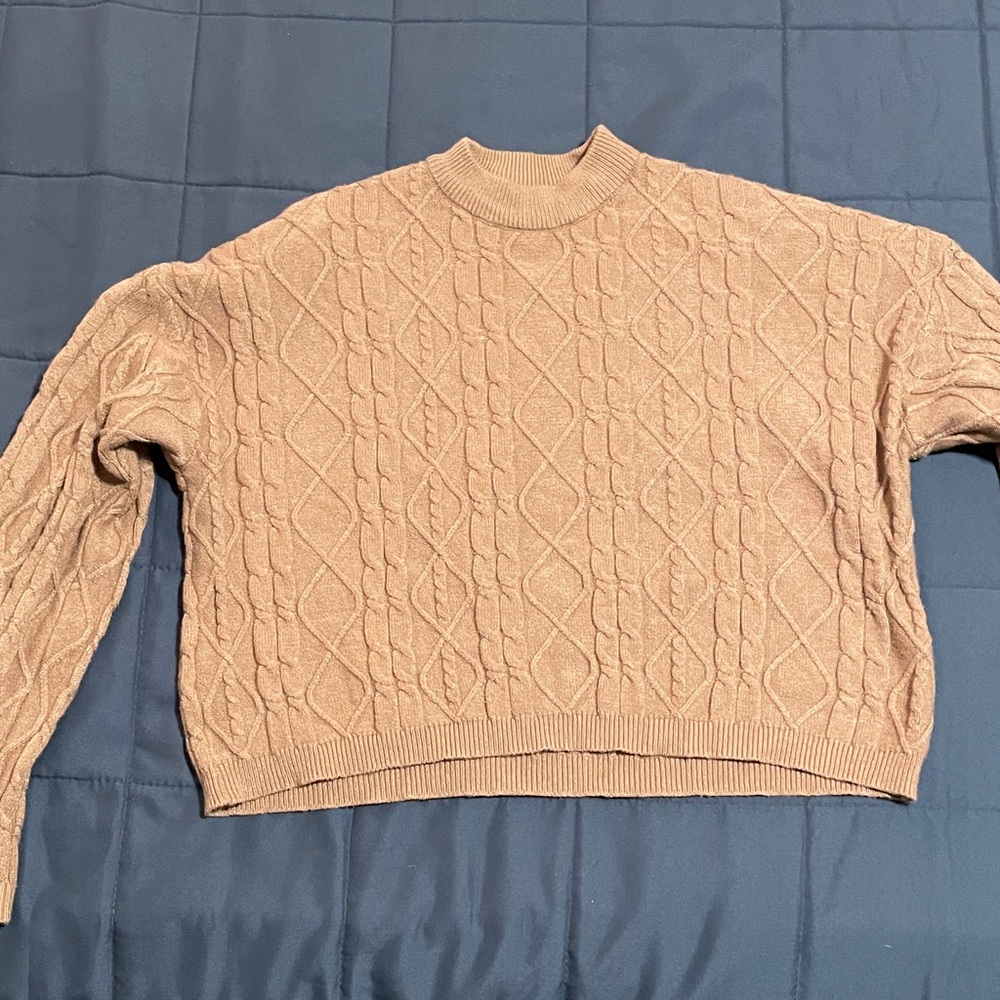 Cable Knit Tan Sweater